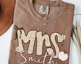 Personalized Teacher Name Shirt, Custom Teacher Shirt, Back to School, Teacher Gift, Teacher Appreciation, First Day Shirt, New Teacher Gift