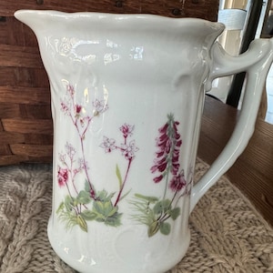 Wildflowers Pitcher by Lourioux- Marked France
