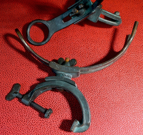 Antique Solid Bronze Fishing Rod Holders for Boat Etc. 