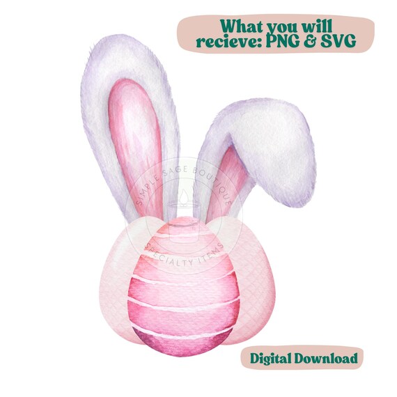 Easter Digital Art, Easter png, Easter Decor, Easter Bunny PNG, Digital SVG, Easter Clip Art, Easter Bunny png, Easter Rabbit Sublimation
