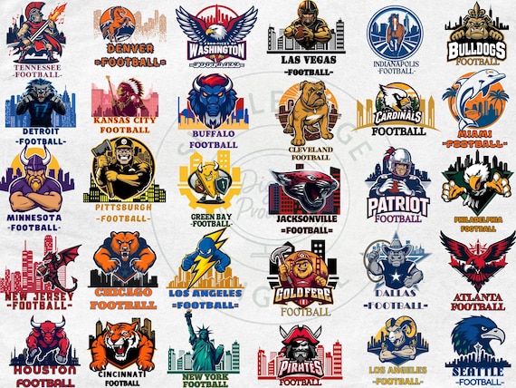Football SVG Bundle | Cricut Cut Files | Sports Fan PNG | Detroit, Dallas, Green Bay