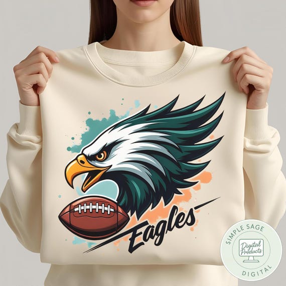 Eagle Mascot PNG: Game Day Football Design (Digital Download)