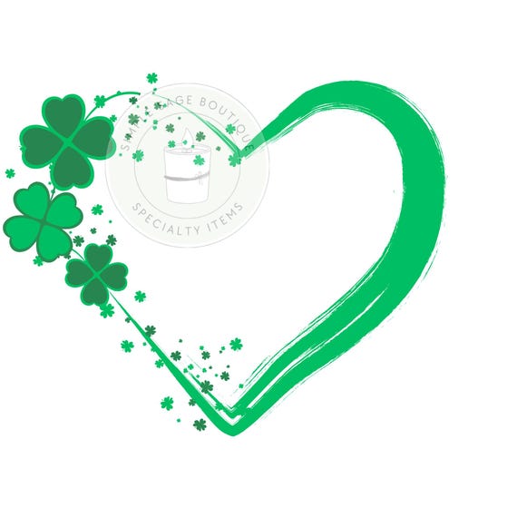 Shamrock Heart SVG: Lucky Clover St. Patrick's Day Design (Digital Download)