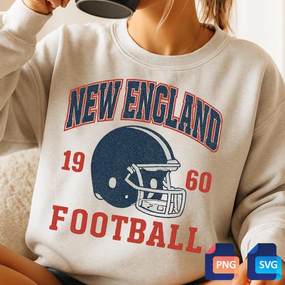 New England Football Vintage Design, 1960 Helmet PNG SVG, Retro Patriots Game Day svg, Patriots Digital Design for DIY Merch & Apparel