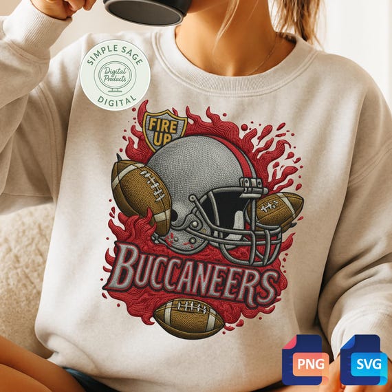 Buccaneers Football Helmet Fan Art: Team Colors SVG, PNG (Digital Download)