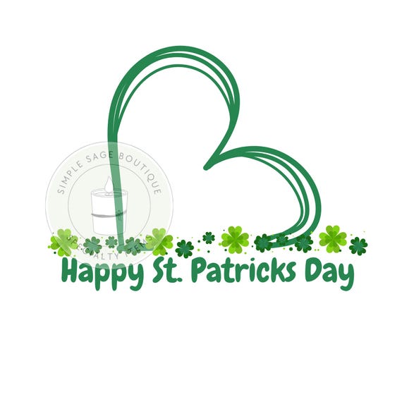 St. Patricks Day Digital, Shamrock Heart png svg, Lucky Irish Shamrock, Heart Shamrock png, Green Heart Shamrock Sublimation, Irish png