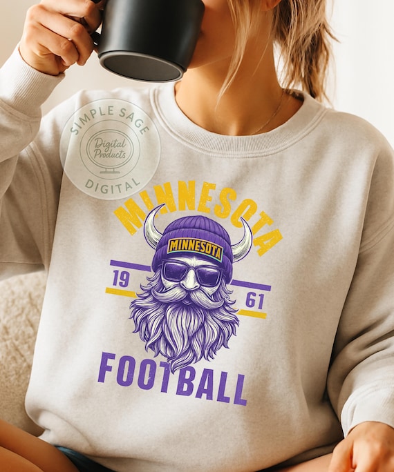 Viking PNG & SVG, Minnesota Football Fan Gift, Custom Team Colors Design