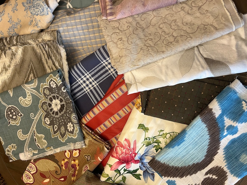 Designer Bolt End Fabric Remnants, Craft and Quilt Fabric Scrap Bundle