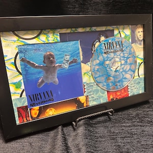 NIRVANA CD Music Display Art Decor, Set of 2, One Of a Kind, Rock Grunge