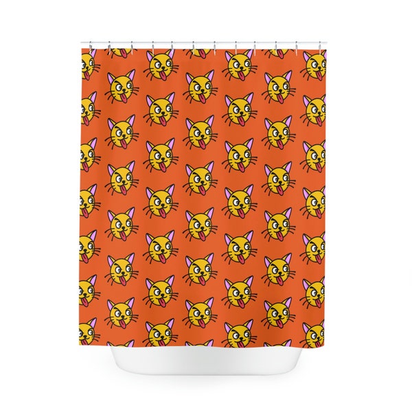 Cat Shower Curtain Etsy