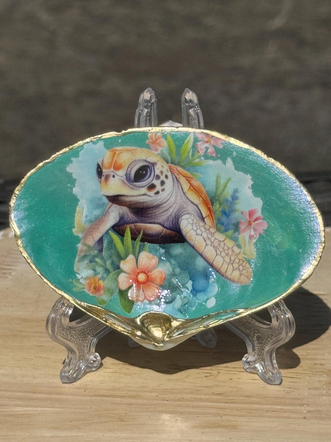 Turtle Shell Kettle Handmade Sea Turtle Trinket Dish: Coastal Decor, Seashell Keepsake - Etsy