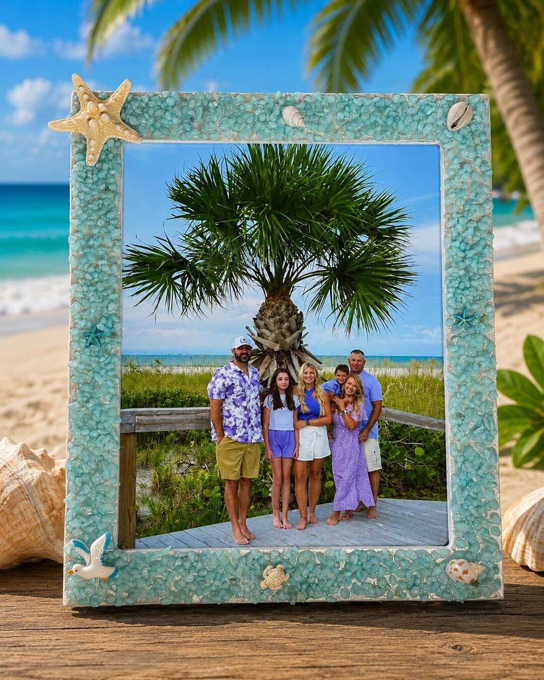 Coastal Beach Photo Frame, Holds 8x10 - Etsy