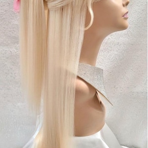 Blonde Doll Wig 2, Half Updo Wig, Doll Wig, Doll-inspired, Wigs Popular Dolls, Fashion Doll, Comic Con Wig, Halloween Wig, Doll cosplay wig