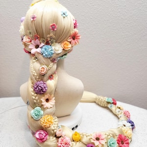 Rapunzel Prinzessin Perücke Mit Langen Zöpfen - Goldblond Für Kinder Cosplay & Karneval