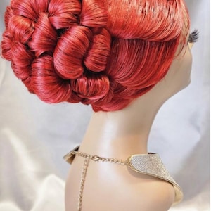Faith, Blossom Swirl Updo Lace Front Wig, Synthetic Custom Wig, Styled Wig, Prom, Wedding, Luxury Wig, Everyday Wig, Church, Mother&#39;s Day