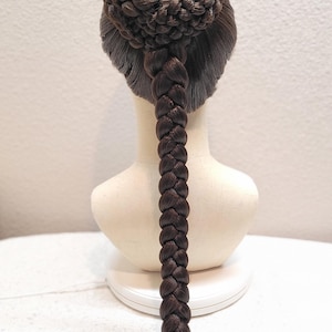 Space Princess Wig #3 Leia Inspired Wig Space Princess Braided Bun Ponytail Space Princess Slave Sci-Fi Royalty Space Queen Galactic Empress