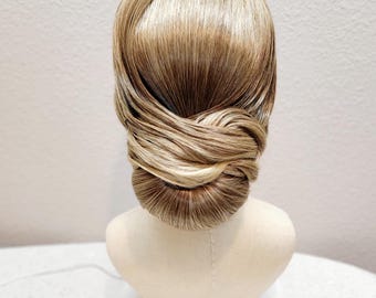 Gigi, Updo Styled Wig with Side Braid, Custom Wig, Lace Front, Prom, Wedding, Party Luxury Wig, Everyday Wig, Mother&#39;s Day, Alopecia, Chemo