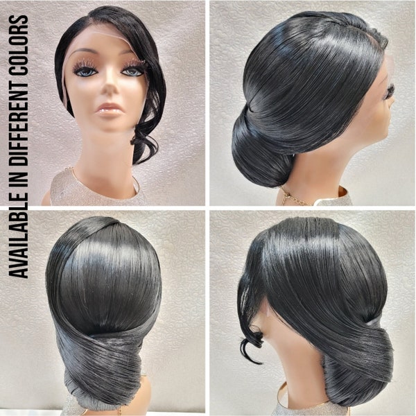 Vanna, Sleek Low Updo Lace Front Custom Wig, Styled Wigs, Prom, Wedding, Party Luxury Wig, Everyday Wig, Alopecia, Chemo