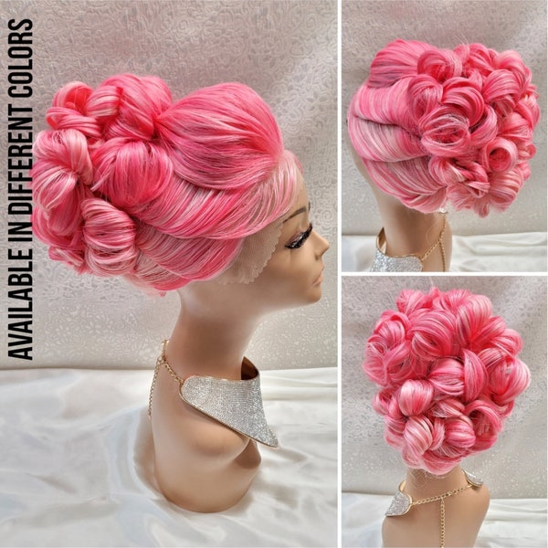 Faith, Blossom Swirl Updo Lace Front Wig, Synthetic Custom Wig, Styled Wig, Prom, Wedding, Luxury Wig, Everyday Wig, Church, Mother's Day