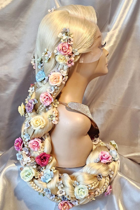 peluca de rapunzel para adulto