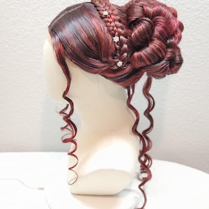 Super Zelda Center Part Lace Front Perücke, Upgraded Zelda, Updo-Stil, handgefertigte gestylte Perücken, gestylte Perücke, Comic con Kostüm-Perücke, alltägliche Perücke