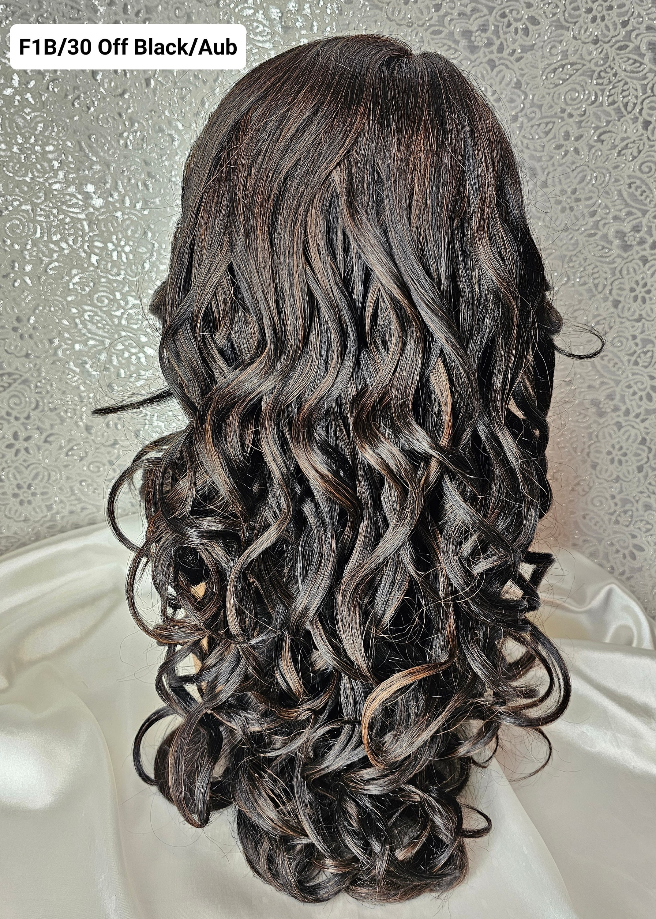 エスメラルダ、ハーフアップレースフロントウィッグ、カスタム脱毛症