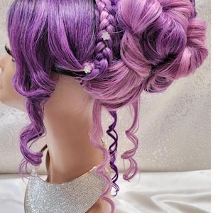 Super Zelda Side Part Updo Lace Front Wig, Upgraded Zelda, Updo Hairstyle, handmade styled Wigs, styled wig, comic con costume wig