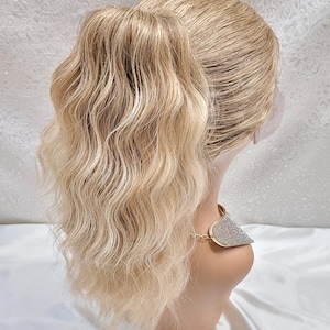 Navy, Natural Wavy Ponytail Lace Front Wig, Synthetic Custom Wig, Styled Wigs, Prom, Wedding, Party Luxury Wig, Everyday Wig, Mother&#39;s Day