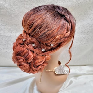 Aurora, Updo wig, Updo Hairstyle, handmade styled Wigs, styled wig, lace Front, comic con costume wig, chemo wig, alopecia wig