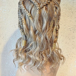 Vox, Fantasy Wig, Cosplay Wig, Lace Front Braided wig including Accessories, Styled Wigs, Custom Wig, Viking wig, Warrior Hair