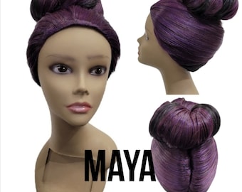 Maya, Top Updo, Synthetic Custom Wig, Pre-Styled Synthetic full wig, Prom, Wedding Wig, Party Wig, Church Wig, Alopecia Wig, Chemo Wig