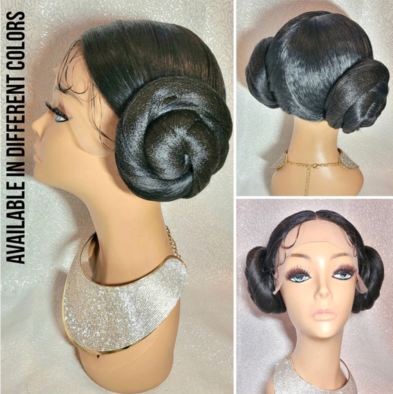 Star Wars princess Leia Lace Front Wig Leia Side Buns Custom Wig