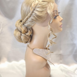 Raya, Fish Braided Low Updo Lace Front Wig, Synthetic Custom Wig, Styled Wigs, Prom, Wedding, Luxury Wig, Church Wig, Alopecia, Chemo Wig