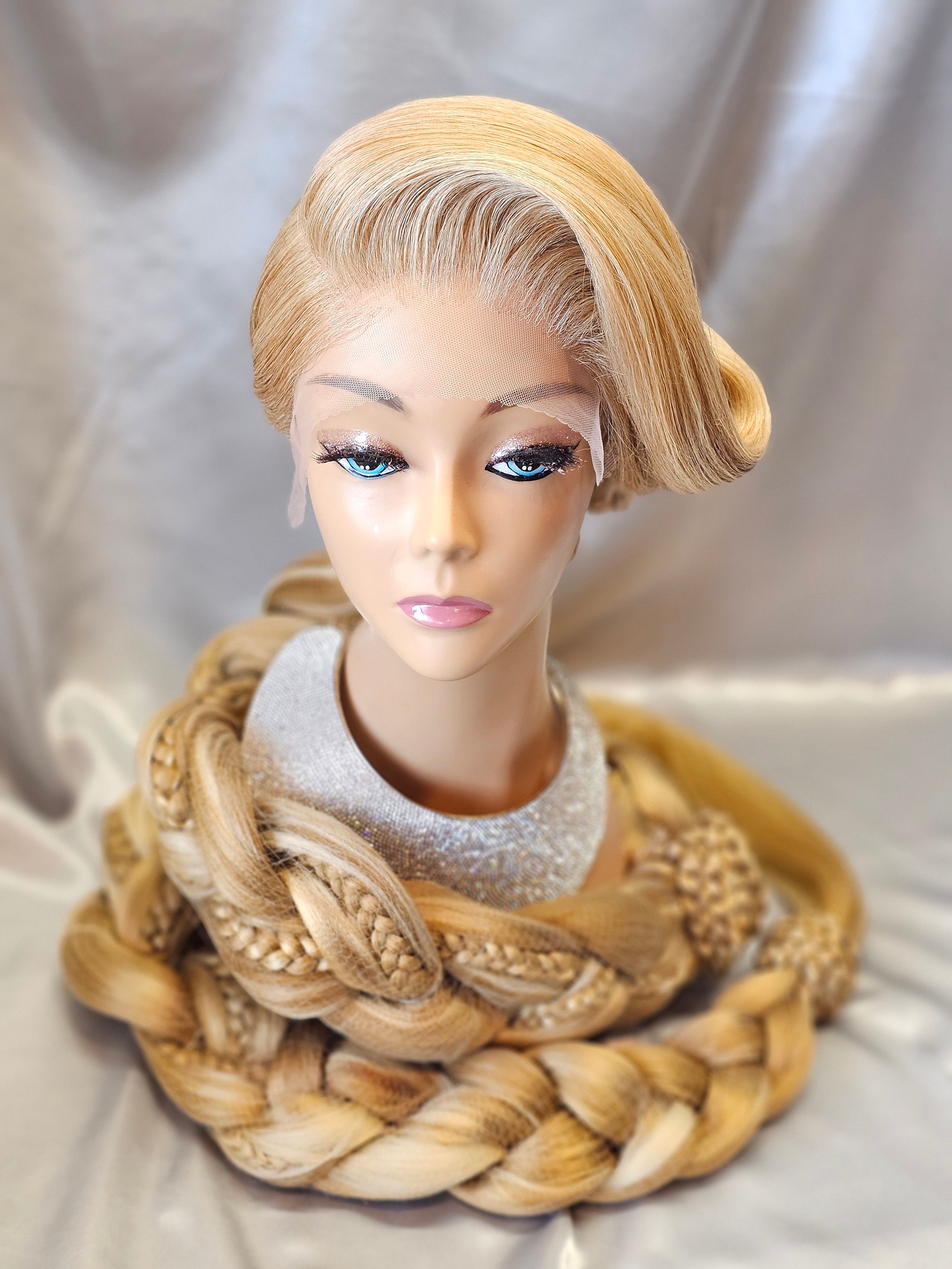 Treccia Elsa Frozen Bambina Parrucche Trecciate Rapunzel Set