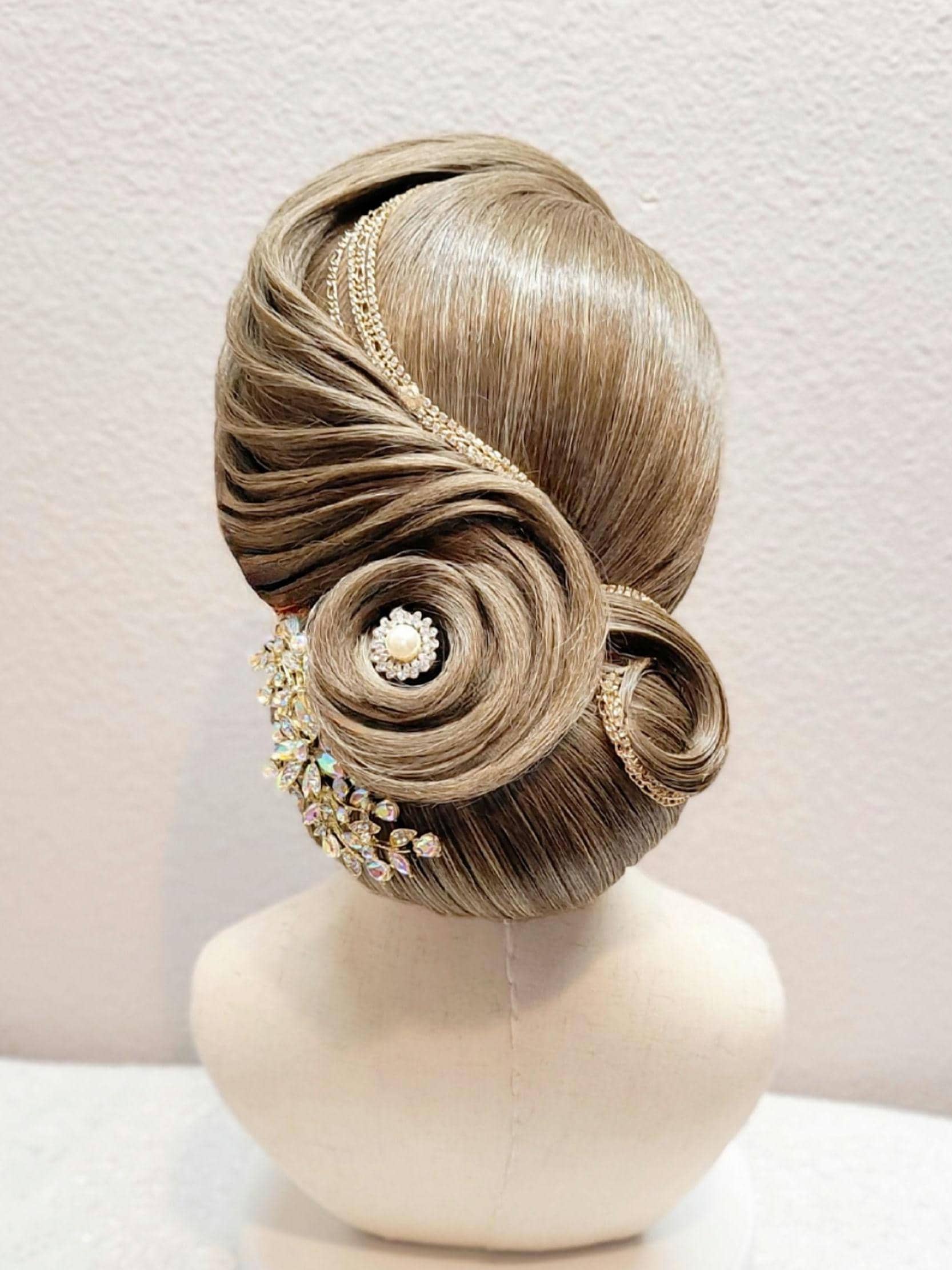 Vincenza, Ripple Wave Updo Lace Front Custom Wig, Styled Wigs, Prom, Wedding, Party Luxury Wig, Everyday Wig, Alopecia, Chemo