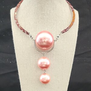 Gift for her / Pearl pendant necklace set/ Ankara necklace set/