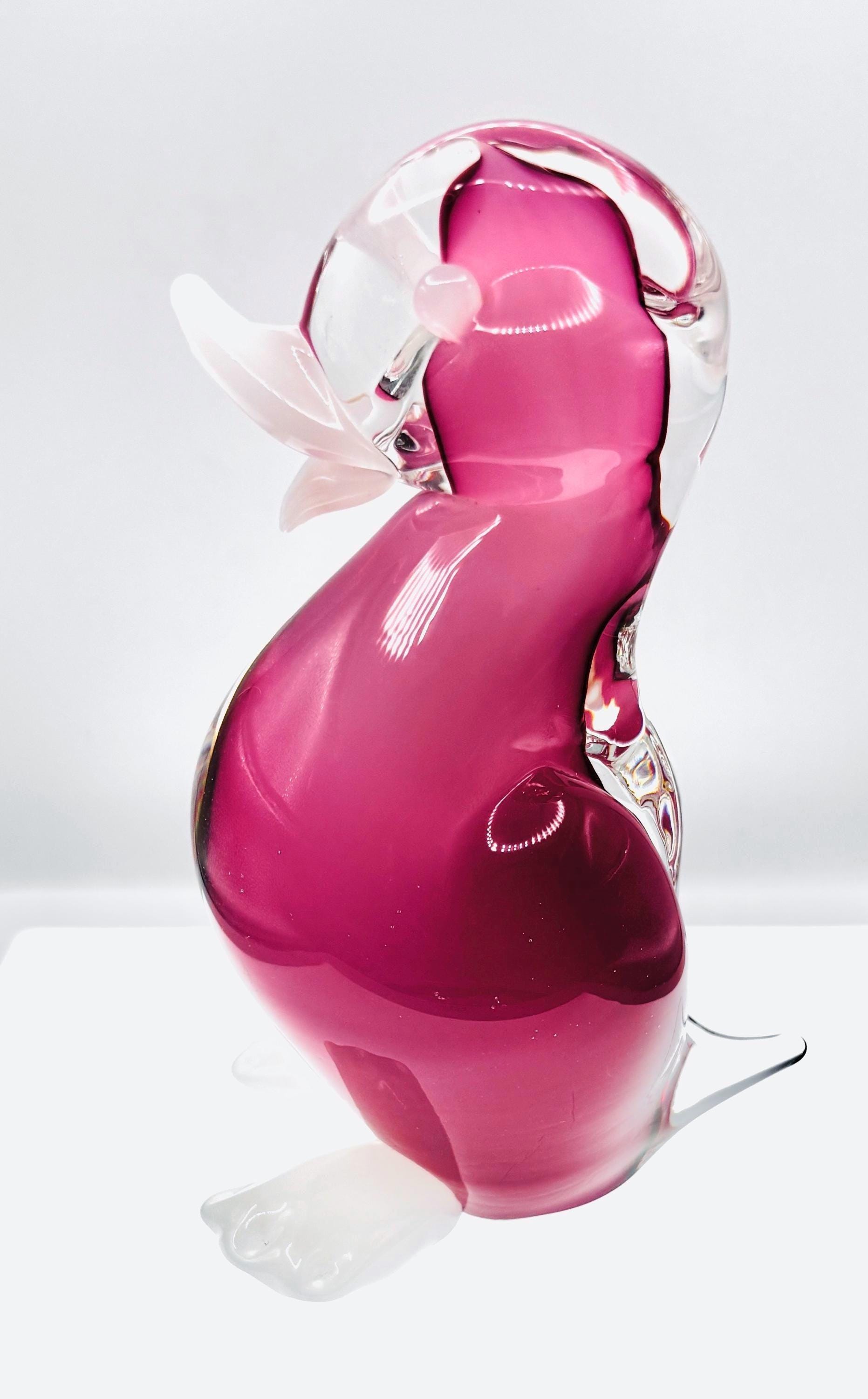 Pink Murano Duck - Etsy