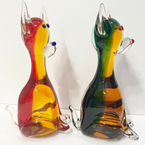 Vintage Murano Glass Pair of Dogs Large - Fratelli Toso or Barovier? - Excellent Condition
