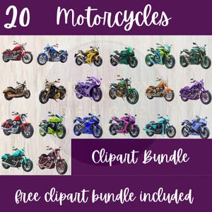 Motorcycle clipart bundle for Bikers, racing sublimation png, biker png for crafts, motorcycle printable stickers, digital biker art
