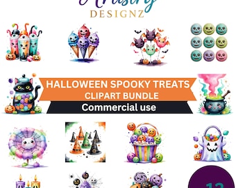 Halloween Spooky Treats Clipart Bundle