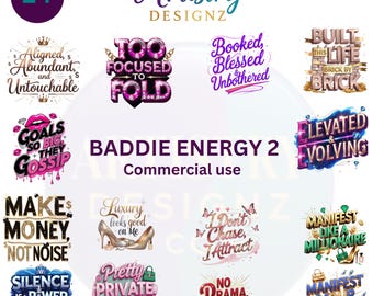 Paquete de imágenes PNG para sublimación con mentalidad de jefe, cita PNG para manifestación, diseño de camiseta atrevida, lujo despreocupado PNG, descarga instantánea para uso comercial.