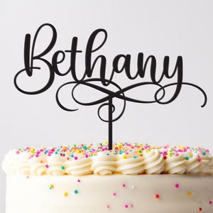 Name Cake Topper/ Cake Topper with Script Name / Custom Cake Topper / Birthday Name Topper / Happy Birthday Cake Topper