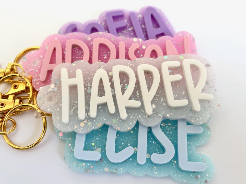 Personalized Name Keychain / Backpack Tag / Personalized Name Keychain ...