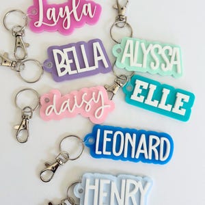 Custom Name Keychain / Purse Charm / Acrylic Name Keychains / Water Bottle Name Charm / Backpack Name Charm / Back to School