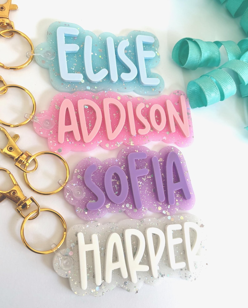 Personalized Name Keychain / Backpack Tag / Personalized Name Keychain ...