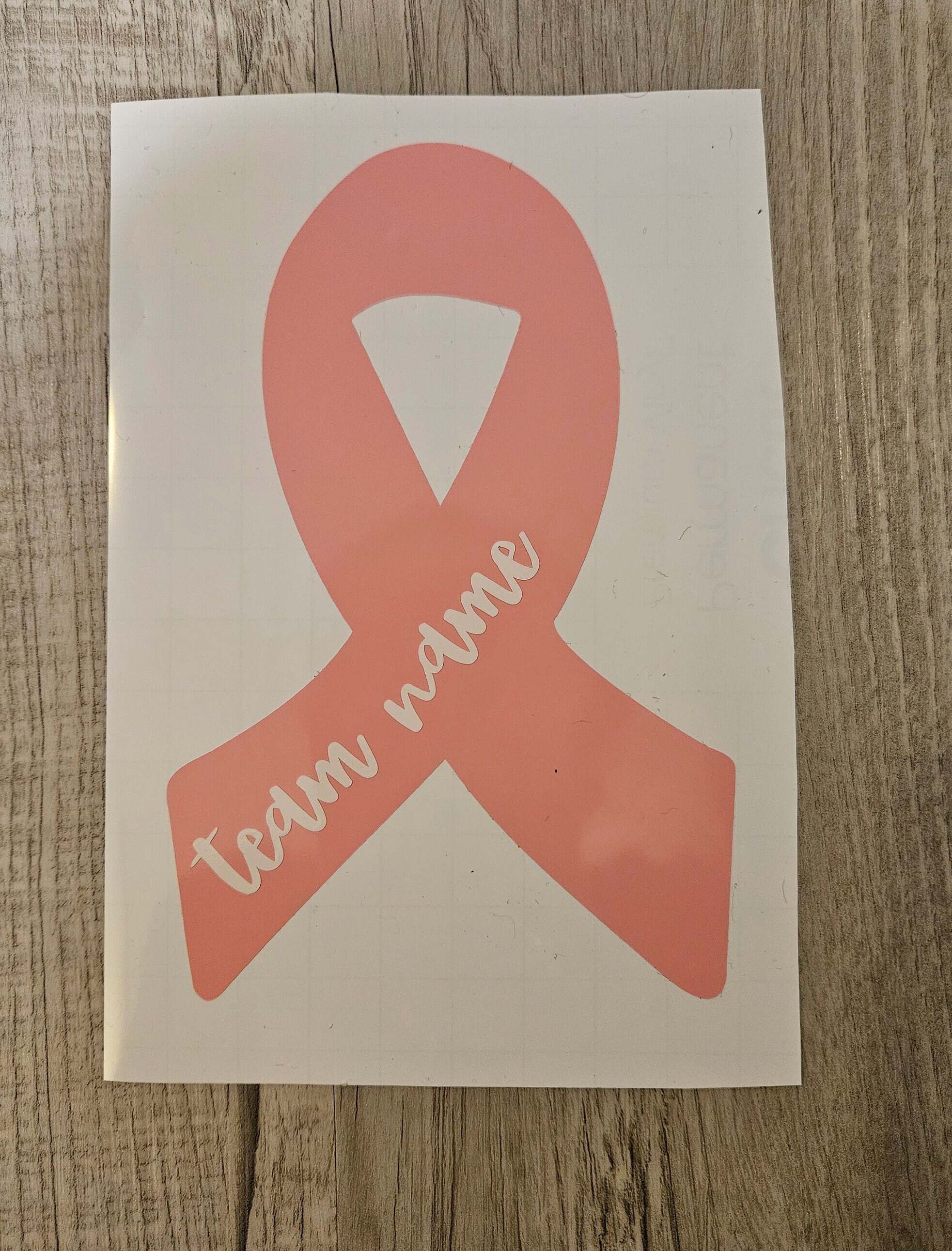 Cancer Ribbon Decal With Name - Etsy