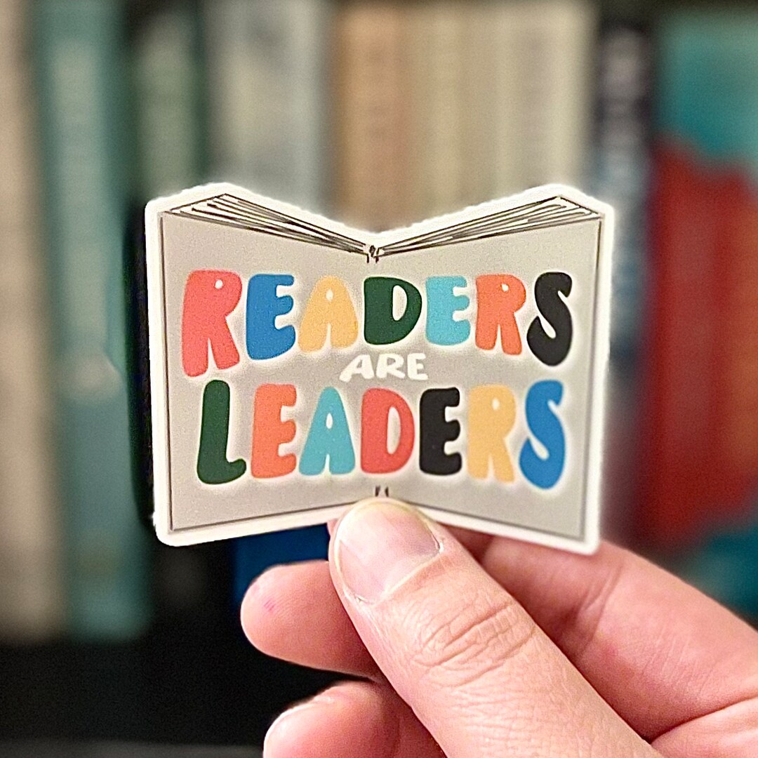 Readers Are Leaders Vinyl Sticker, Book Stickers - Etsy