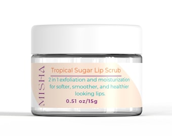 Exfoliante labial de azúcar 2 en 1 tropical Exfolia e hidrata