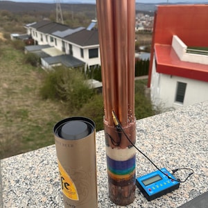 Mini cloudbusters with rodin coil 24 turns + 7 copper pipes