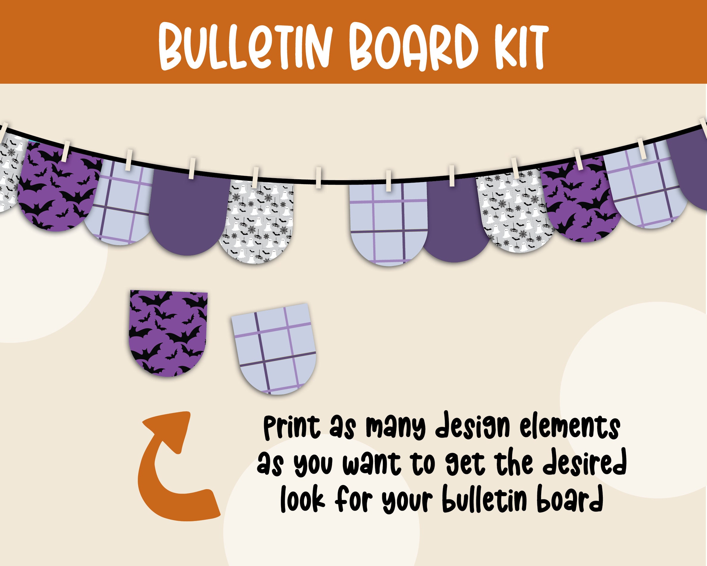 Halloween Bulletin Board Kit Happy Halloween Bulletin Board - Etsy